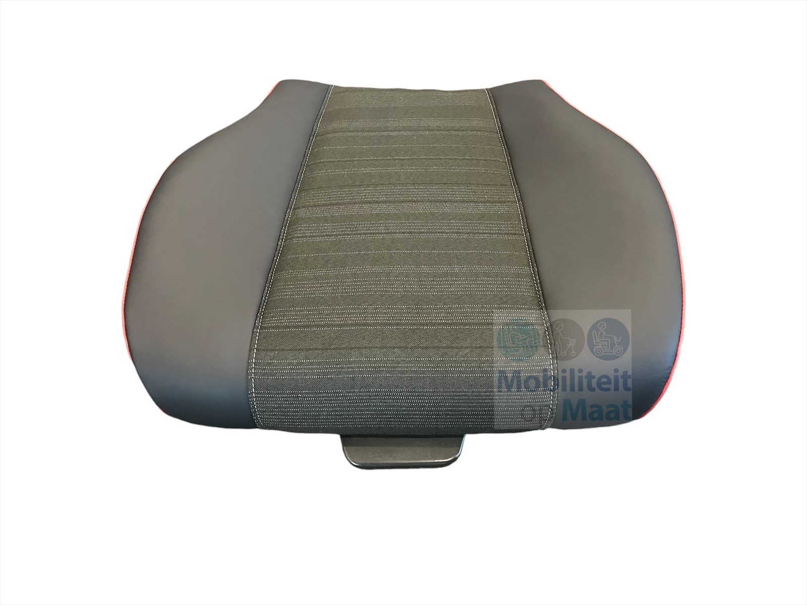 Zitvlakken voor vracht -autostoelen Zitvlak Volvo zwarte streep met antraciet rood/groen uitgevoerd in stof/skai/leer