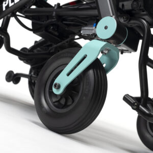 Vermeiren Plego lichtgewicht elektrische rolstoel detail voor wiel